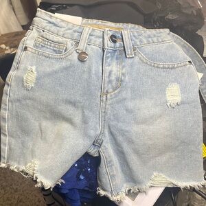 Light Blue Denim kids Shorts
